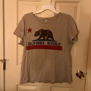 Alternative California Republic Graphic Tee - Beige and Red